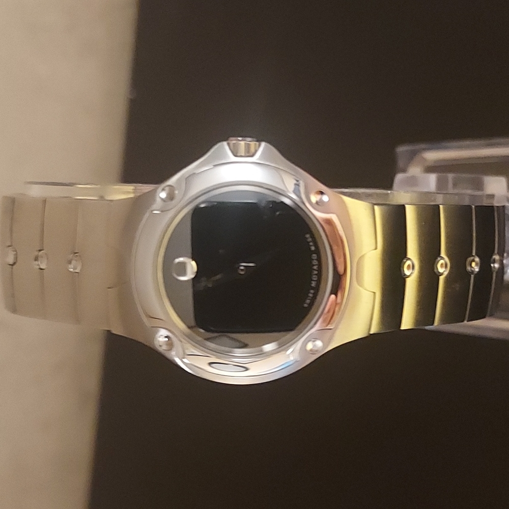 NWOT.  WOMEN'S MOVADO SPORTS EDITION SILVER BLACK WATCH